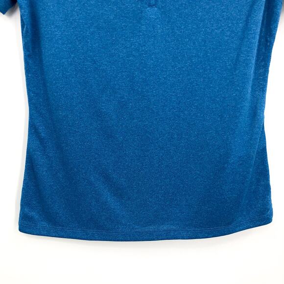 CALLAWAY Womens Golf Polo Shirt Small Blue Heather Quarter Zip Short Sleeve NWT - Picture 5 of 11